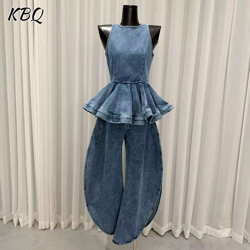 Vintage Fashion Style Female - طقم نسائي من قطعتين من KBQ
