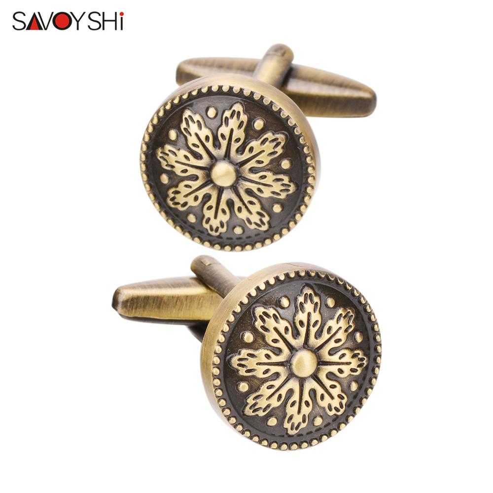 Vintage Fashion Jewelry Brands - SAVOYSHI خمر البرونزية نمط قميص أزرار