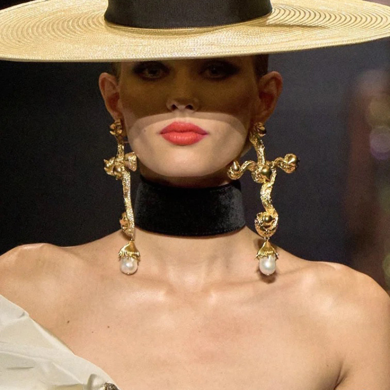 Vintage Fashion Jewelry Brands - خمر الباروك نمط سبائك معدنية الصليب