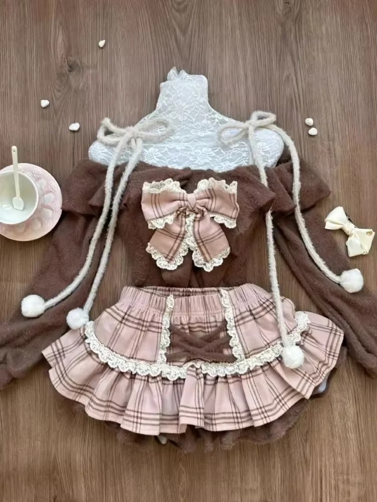 اليابانية Kawaii خمر 3 قطعة مج - مراجعة Vintage Fashion Knitwear وسعره