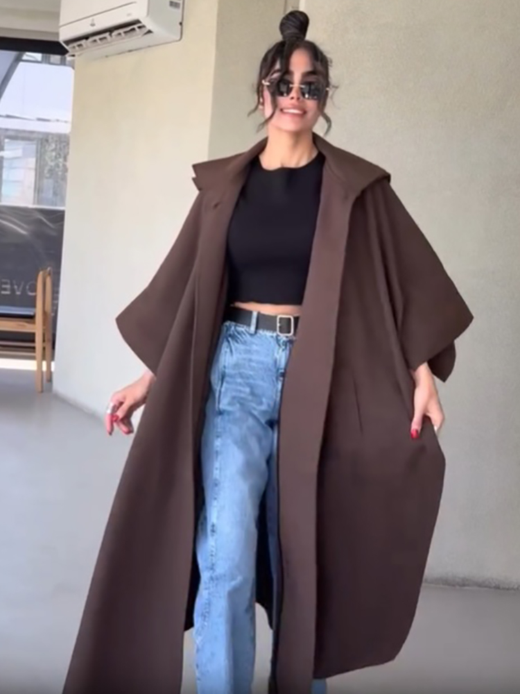 معطف طويل بتصميم كاب أنيق للنس - مراجعة Vintage Fashion Style Female وسعره