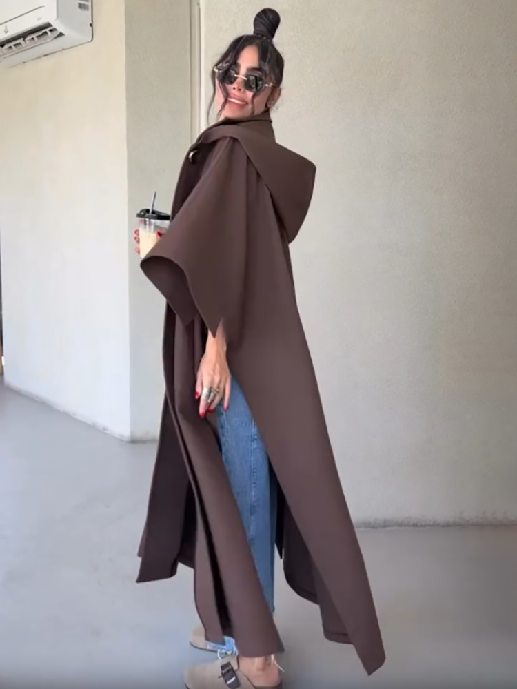 معطف طويل بتصميم كاب أنيق للنس - مراجعة Vintage Fashion Style Female وسعره